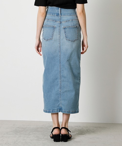 HIGH WAIST SLIT DENIM SKIRT/ハイウエストスリットデニムスカート