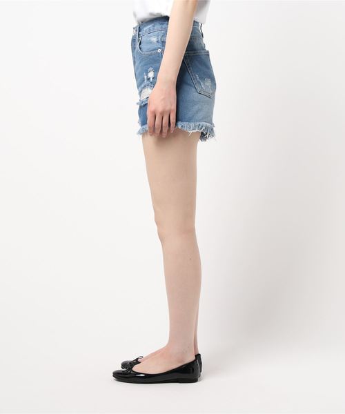 one way（ワンウェイ）の「ブロークンデニムショーパン（デニムパンツ・レディース・ブルー/ダークブルー・M/S）」の3枚目の写真