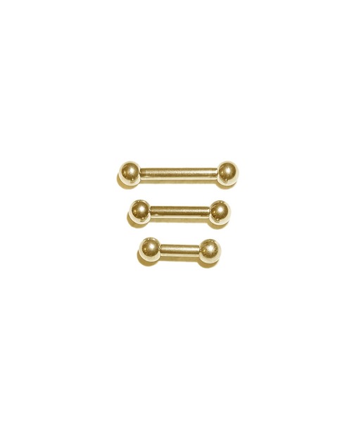 MORPH(モルフ)の「MORPH モルフ バーベルボディーピアス 10ゲージ 8mm~16mm(ピアス(片耳用)・メンズ・ゴールド・8/10/12/14/16)」の1枚目の写真