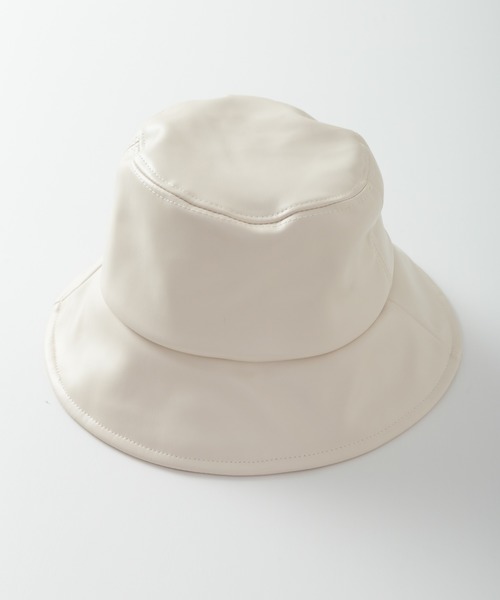 SpRay（スプレイ）の「フェイクレザーバケットハット（ハット・レディース・アイボリー/ブラック/ブラウン/ベージュ・FREE）」の7枚目の写真