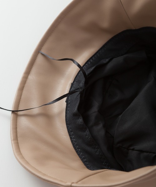 SpRay（スプレイ）の「フェイクレザーバケットハット（ハット・レディース・アイボリー/ブラック/ブラウン/ベージュ・FREE）」の10枚目の写真