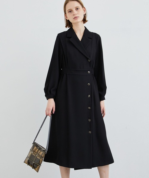 STUDIOUS 17,600円アシメフロントジャケットライクワンピース STUDIOUS（ステュディオス）の「【STUDIOUS】アシメフロント
