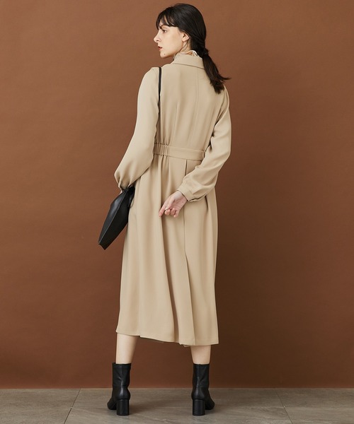 STUDIOUS（ステュディオス）の「【STUDIOUS】アシメフロントジャケットライクワンピース（ワンピース・レディース・ベージュ/ブラック・FREE）」の11枚目の写真