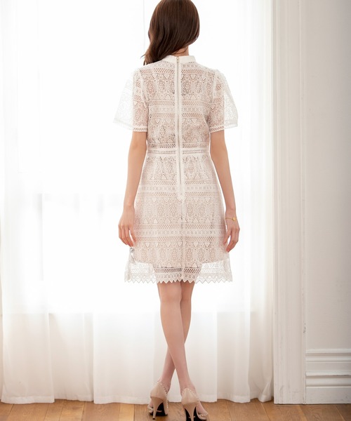 ワンピース ドレス幾何学柄総レースワンピース ワンピース Emiriawiz エミリアウィズ のファッション 適当な価格即出荷 の