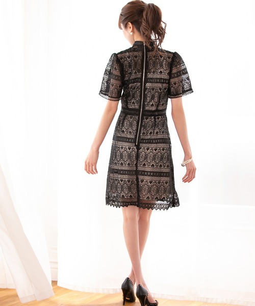 ワンピース幾何学柄総レースワンピース ワンピース Emiriawiz エミリアウィズ のファッション