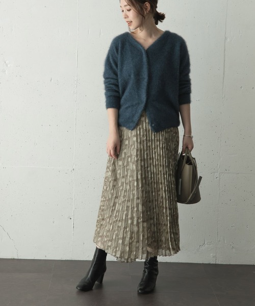 URBAN RESEARCH ROSSO（アーバンリサーチロッソ）の「スネークプリントプリーツスカート∴（スカート・レディース・ベージュ/グレー・FREE）」の9枚目の写真
