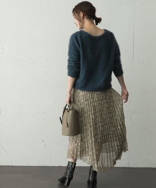 URBAN RESEARCH ROSSO（アーバンリサーチロッソ）の「スネークプリントプリーツスカート∴（スカート・レディース・ベージュ/グレー・FREE）」の10枚目の写真