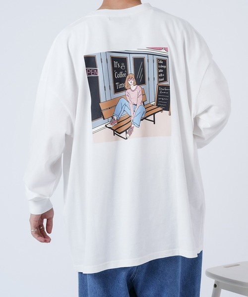 kutir(クティール)の「アソートプリントロンT(Tシャツ/カットソー・メンズ・その他/ホワイト/カーキ/ブラック/ダークパープル/オフホワイト/ダークブラウン/ダークブルー・SMALL/MEDIUM/LARGE)」の2枚目の写真