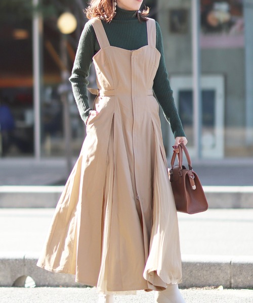 チュールスラッシュ フレア ジャンスカ マキシ丈 ハイウェスト ジャンパースカート Voov ブーブ のファッション通販 Zozotown