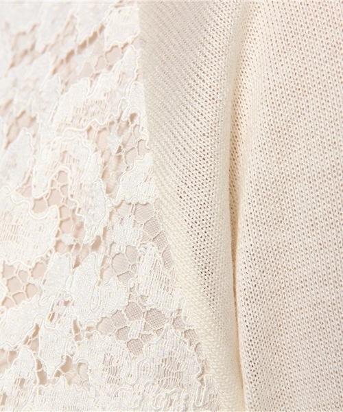 LOUNGEDRESS（ラウンジドレス）の「レースコンビニット（ニット/セーター・レディース・ブラック/アイボリー・ﾌﾘ-）」の10枚目の写真