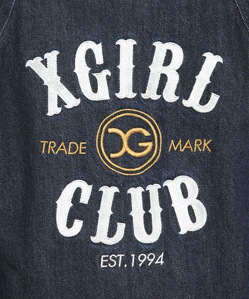 X-girl(エックスガール)の「LINED RIB JEAN JACKET(その他アウター・レディース・インディゴブルー/ライトインディゴブルー・1/2)」の5枚目の写真