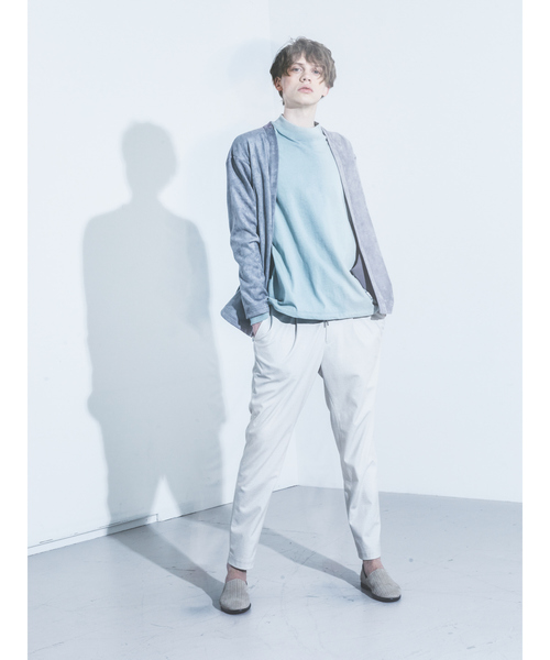 MYSELF ABAHOUSE（マイセルフアバハウス）の「【MYSELF ABAHOUSE】ネオスウェード ボタンレス カーディガン（カーディガン/ボレロ・メンズ・カーキ/アイボリー/グレー/ブラック/ブルー・46/48）」の6枚目の写真