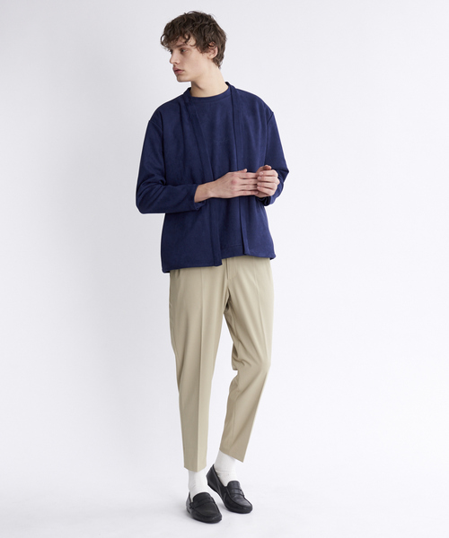 MYSELF ABAHOUSE（マイセルフアバハウス）の「【MYSELF ABAHOUSE】ネオスウェード ボタンレス カーディガン（カーディガン/ボレロ・メンズ・カーキ/アイボリー/グレー/ブラック/ブルー・46/48）」の22枚目の写真