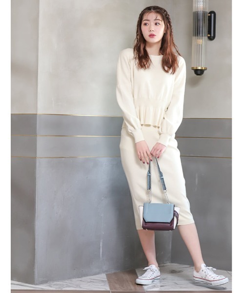 ペプラムニットセットアップ セットアップ Fifth フィフス のファッション通販 Zozotown