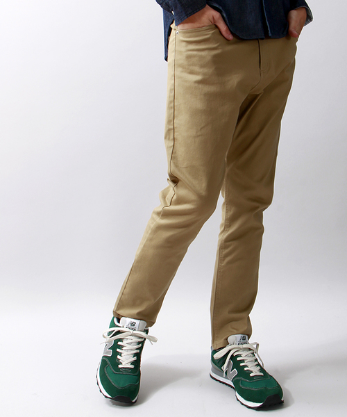 WEGO(ウィゴー)の「WEGO/サルエルチノパンツ(チノパンツ・メンズ・ブラック/グレー/ベージュ・MEDIUM/LARGE)」の3枚目の写真