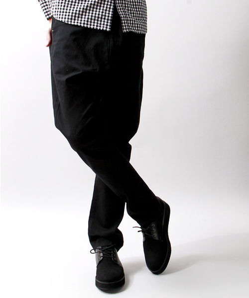 WEGO(ウィゴー)の「WEGO/サルエルチノパンツ(チノパンツ・メンズ・ブラック/グレー/ベージュ・MEDIUM/LARGE)」の2枚目の写真