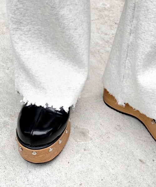 WHO'S WHO gallery（フーズフーギャラリー）の「リブダメージパンツ（スラックス・レディース・チャコールグレー/ブラック/グリーン/ベージュ系その他/ブルー/レッド/イエロー×グリーン/ライトグレー・FREE）」の20枚目の写真