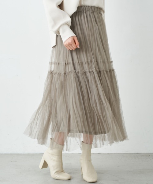 セール ワッシャーチュールスカート スカート Earth Music Ecology アースミュージックアンドエコロジー のファッション通販 Zozotown