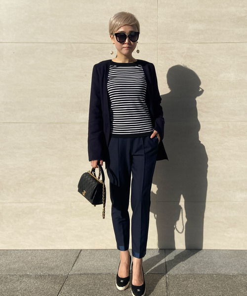 パールボタンノーカーラージャケット（ノーカラージャケット）｜JENNE