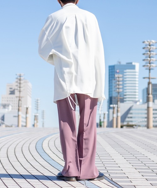 kutir（クティール）の「サイドストリングルーズシャツ（シャツ/ブラウス・メンズ・ホワイト/ライトブルー/ベージュ・MEDIUM/LARGE）」の4枚目の写真