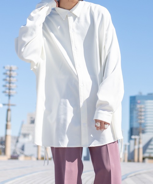 kutir（クティール）の「サイドストリングルーズシャツ（シャツ/ブラウス・メンズ・ホワイト/ライトブルー/ベージュ・MEDIUM/LARGE）」の8枚目の写真