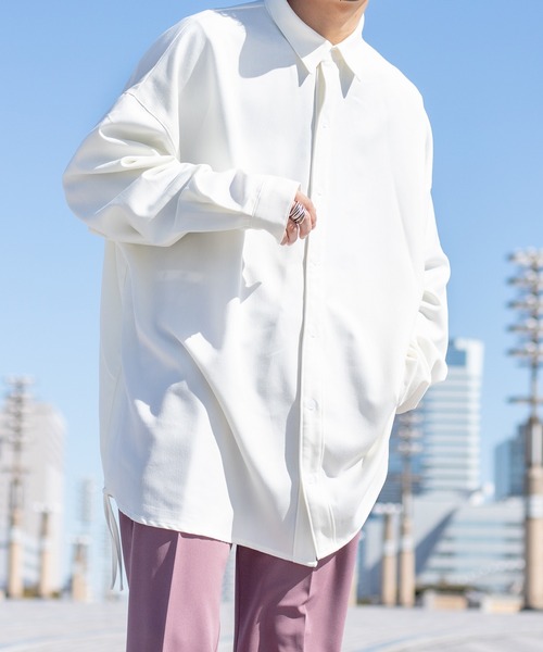 kutir（クティール）の「サイドストリングルーズシャツ（シャツ/ブラウス・メンズ・ホワイト/ライトブルー/ベージュ・MEDIUM/LARGE）」の22枚目の写真