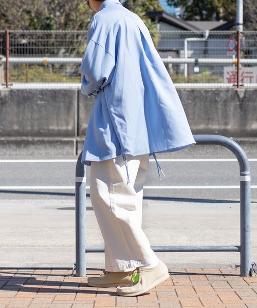 kutir（クティール）の「サイドストリングルーズシャツ（シャツ/ブラウス・メンズ・ホワイト/ライトブルー/ベージュ・MEDIUM/LARGE）」の9枚目の写真