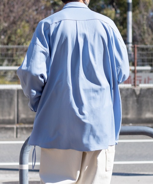 kutir（クティール）の「サイドストリングルーズシャツ（シャツ/ブラウス・メンズ・ホワイト/ライトブルー/ベージュ・MEDIUM/LARGE）」の20枚目の写真