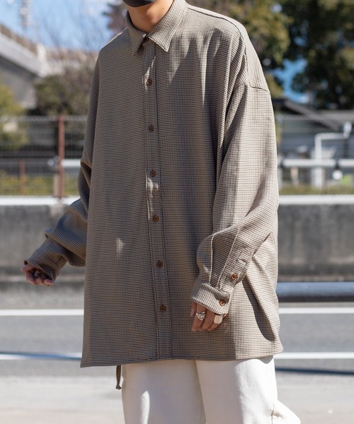 kutir（クティール）の「サイドストリングルーズシャツ（シャツ/ブラウス・メンズ・ホワイト/ライトブルー/ベージュ・MEDIUM/LARGE）」の21枚目の写真