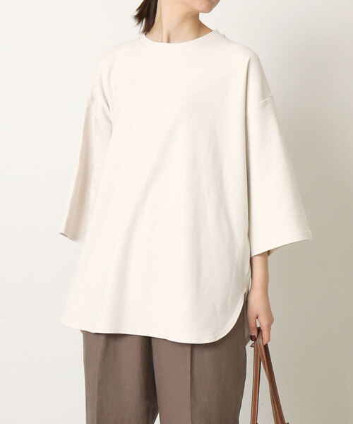 Simplicite（サンプリシテ）の「パフスリーブチュニック◆（Tシャツ/カットソー・レディース・ホワイト/チャコールグレー/アイボリー・FREE）」の3枚目の写真