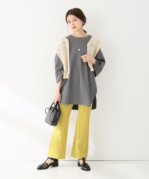 Simplicite（サンプリシテ）の「パフスリーブチュニック◆（Tシャツ/カットソー・レディース・ホワイト/チャコールグレー/アイボリー・FREE）」の20枚目の写真