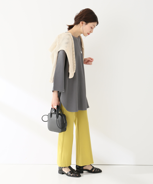 Simplicite（サンプリシテ）の「パフスリーブチュニック◆（Tシャツ/カットソー・レディース・ホワイト/チャコールグレー/アイボリー・FREE）」の19枚目の写真