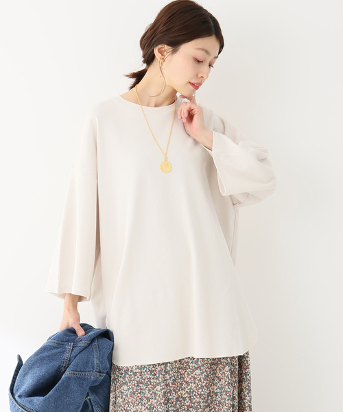 Simplicite（サンプリシテ）の「パフスリーブチュニック◆（Tシャツ/カットソー・レディース・ホワイト/チャコールグレー/アイボリー・FREE）」の15枚目の写真