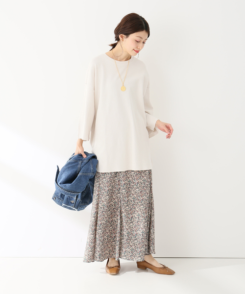 Simplicite（サンプリシテ）の「パフスリーブチュニック◆（Tシャツ/カットソー・レディース・ホワイト/チャコールグレー/アイボリー・FREE）」の14枚目の写真