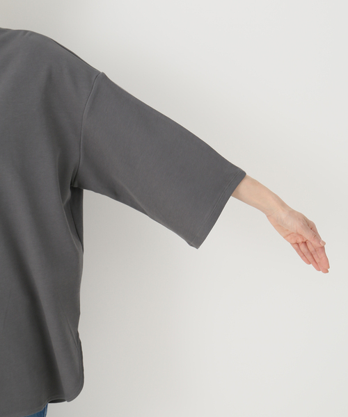 Simplicite（サンプリシテ）の「パフスリーブチュニック◆（Tシャツ/カットソー・レディース・ホワイト/チャコールグレー/アイボリー・FREE）」の7枚目の写真