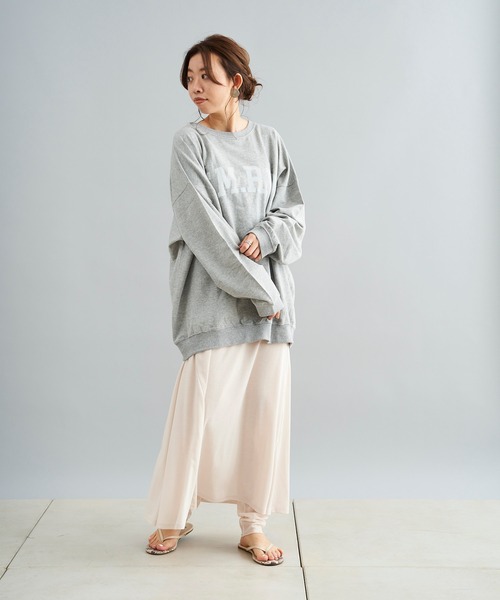 DouDou（ドゥドゥ）の「フレアスカート＋シアーレギンス（スカート・レディース・ライトベージュ/カーキ・FREE）」の10枚目の写真