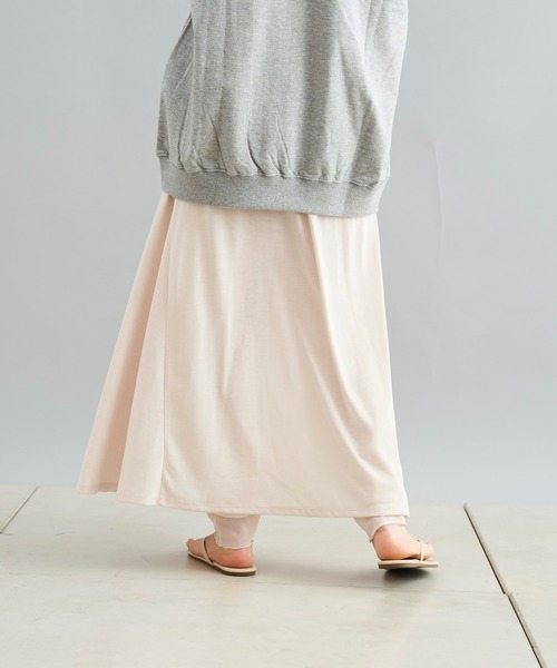 DouDou（ドゥドゥ）の「フレアスカート＋シアーレギンス（スカート・レディース・ライトベージュ/カーキ・FREE）」の18枚目の写真