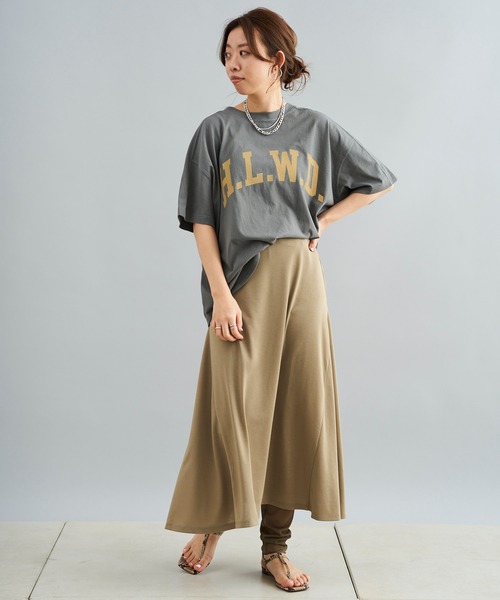 DouDou（ドゥドゥ）の「フレアスカート＋シアーレギンス（スカート・レディース・ライトベージュ/カーキ・FREE）」の21枚目の写真