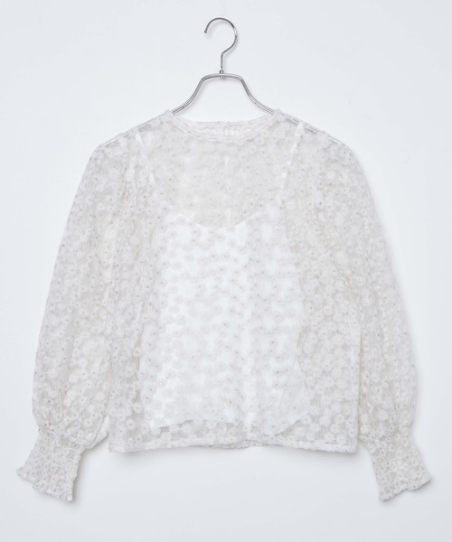 WEGO（ウィゴー）の「WEGO/マーガレットシアーブラウス（シャツ/ブラウス・レディース・ホワイト・FREE）」の5枚目の写真