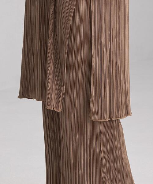 green label relaxing（グリーンレーベルリラクシング）の「FFC ランダム プリーツ ワンピース + パンツ ペアアップ（ワンピース・レディース・ライトブルー/ブラウン/ナチュラル・FREE）」の9枚目の写真