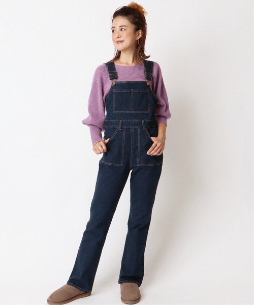 Spick＆span オーバーオール　ペイントデニム ドットデニムオーバーオール（サロペット/オーバーオール）｜U