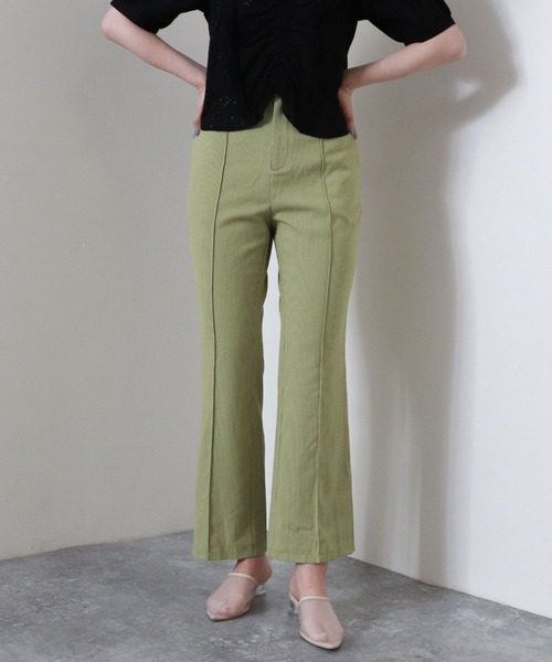 archives（アルシーヴ）の「【入荷禁止】チェックフレアパンツ（その他パンツ・レディース・ブルー/ベージュ/グリーン/ブラウン/オレンジ・MEDIUM）」の3枚目の写真