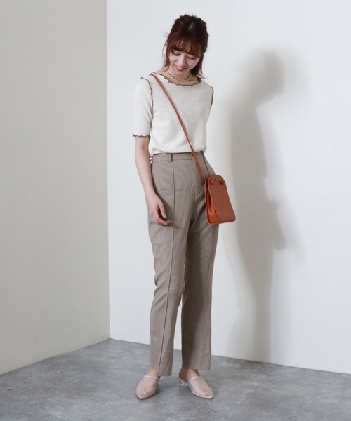 archives（アルシーヴ）の「【入荷禁止】チェックフレアパンツ（その他パンツ・レディース・ブルー/ベージュ/グリーン/ブラウン/オレンジ・MEDIUM）」の8枚目の写真