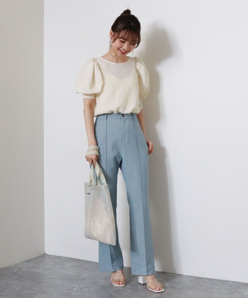 archives（アルシーヴ）の「【入荷禁止】チェックフレアパンツ（その他パンツ・レディース・ブルー/ベージュ/グリーン/ブラウン/オレンジ・MEDIUM）」の10枚目の写真