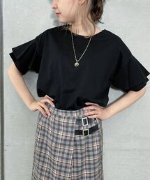 スーピマコットン ペタルスリーブプルオーバーカットソー