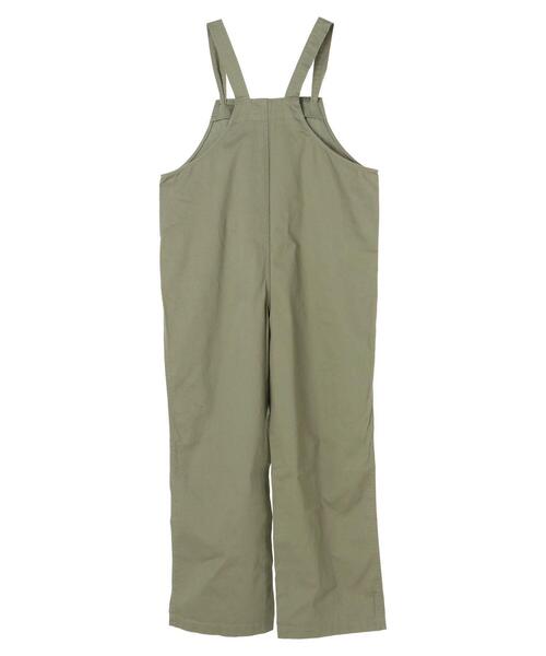 Green　Parks（グリーンパークス）の「ワイドストレートオーバーオール＊（サロペット/オーバーオール・レディース・チャコールグレー/カーキ/ナチュラル・FREE）」の19枚目の写真