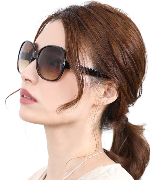 blackdia ocean(ブラックダイヤオーシャン)の「blackdia ocean オーバルサングラス(サングラス・レディース・ブラック/ブラウン/ブラウン系その他・FREE)」の2枚目の写真