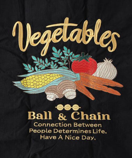 green label relaxing（グリーンレーベルリラクシング）の「[ ボールアンドチェーン ] Ball&Chain VEGITBL SC マーケット バッグ（エコバッグ/サブバッグ・レディース・ホワイト/ブラック・FREE）」の6枚目の写真