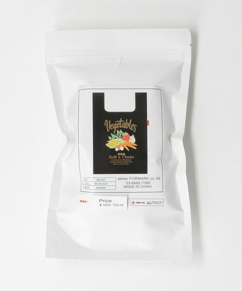 green label relaxing（グリーンレーベルリラクシング）の「[ ボールアンドチェーン ] Ball&Chain VEGITBL SC マーケット バッグ（エコバッグ/サブバッグ・レディース・ホワイト/ブラック・FREE）」の8枚目の写真