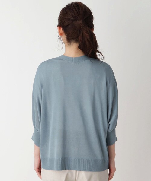 pink adobe（ピンクアドベ）の「◆【M-3L】【ひんやり/洗える】シアー ドルマンカーディガン（カーディガン/ボレロ・レディース・イエロー/ライトブルー/ライトグレー/オフホワイト/ブラック/ピンク系・38/40/44/42）」の11枚目の写真